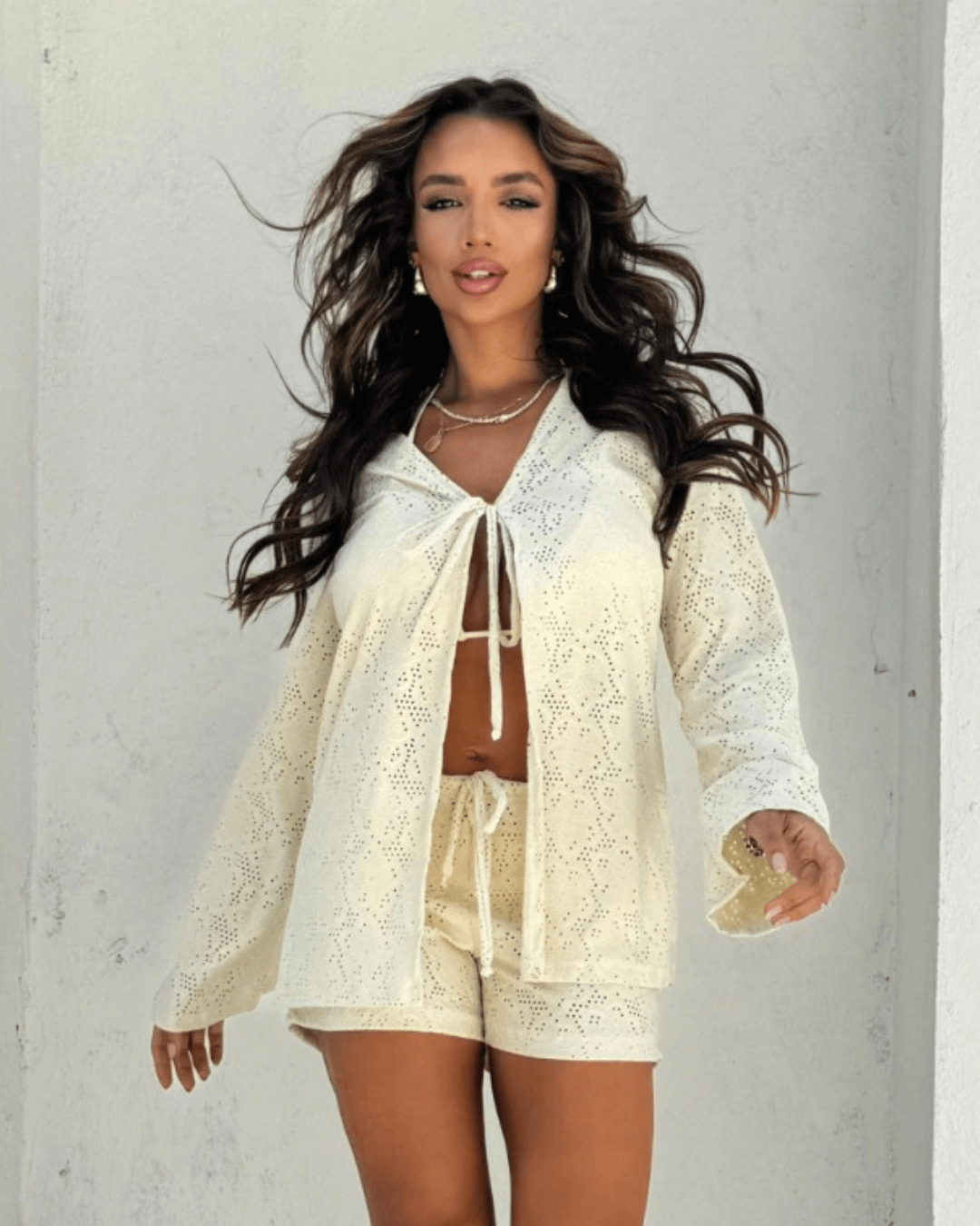 VERAO 2025
LADURRIE
Conjunto Palm Beach Cream
CAMISA
BIQUINI