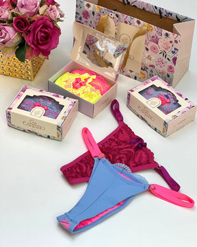 Combo La Vitta Floral: Escolha 2 Calcinhas Collor ou Leve as 6 Unidades + Opção de Sacola